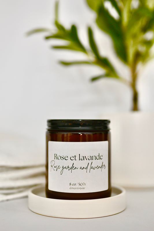 Bougie rose lavande
